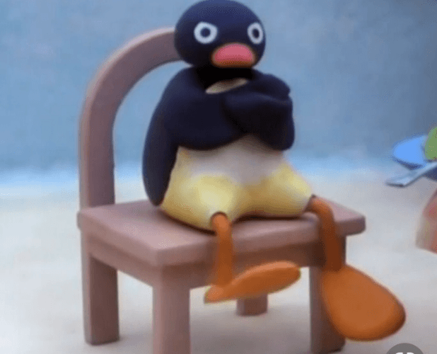 Angry penguin