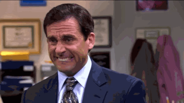 Michael Scott grimace