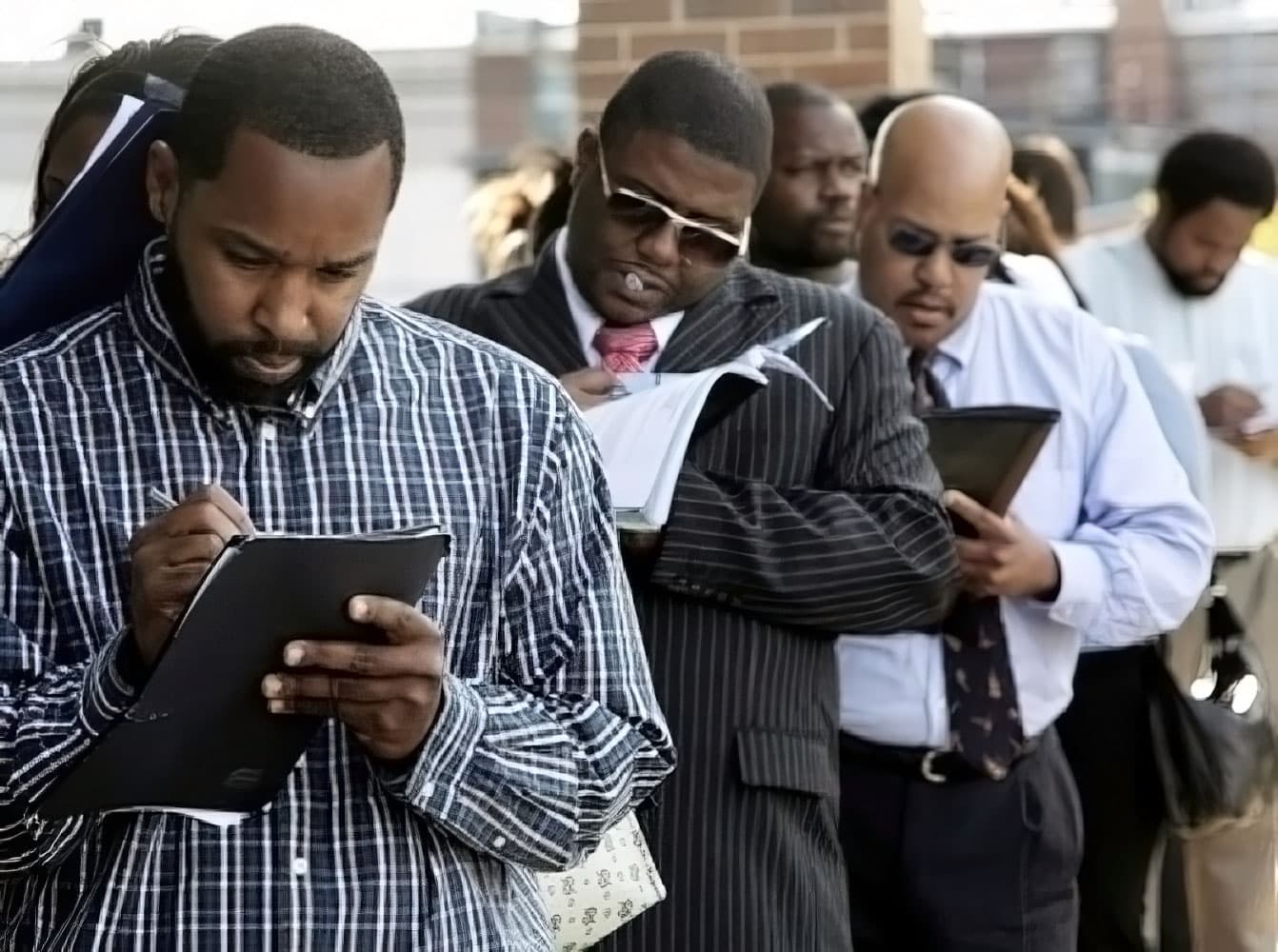 Black guys taking notes