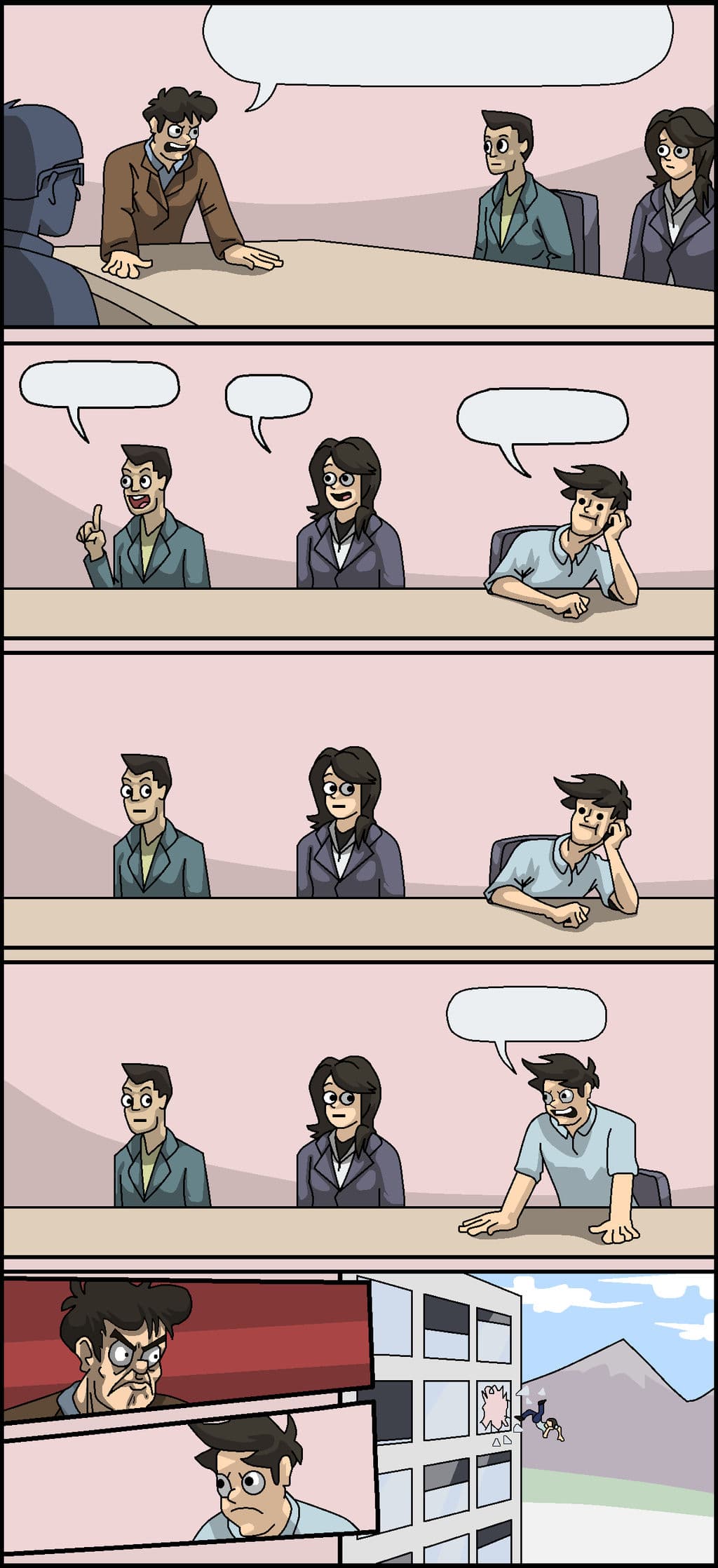 Boardroom suggestion thrown out window