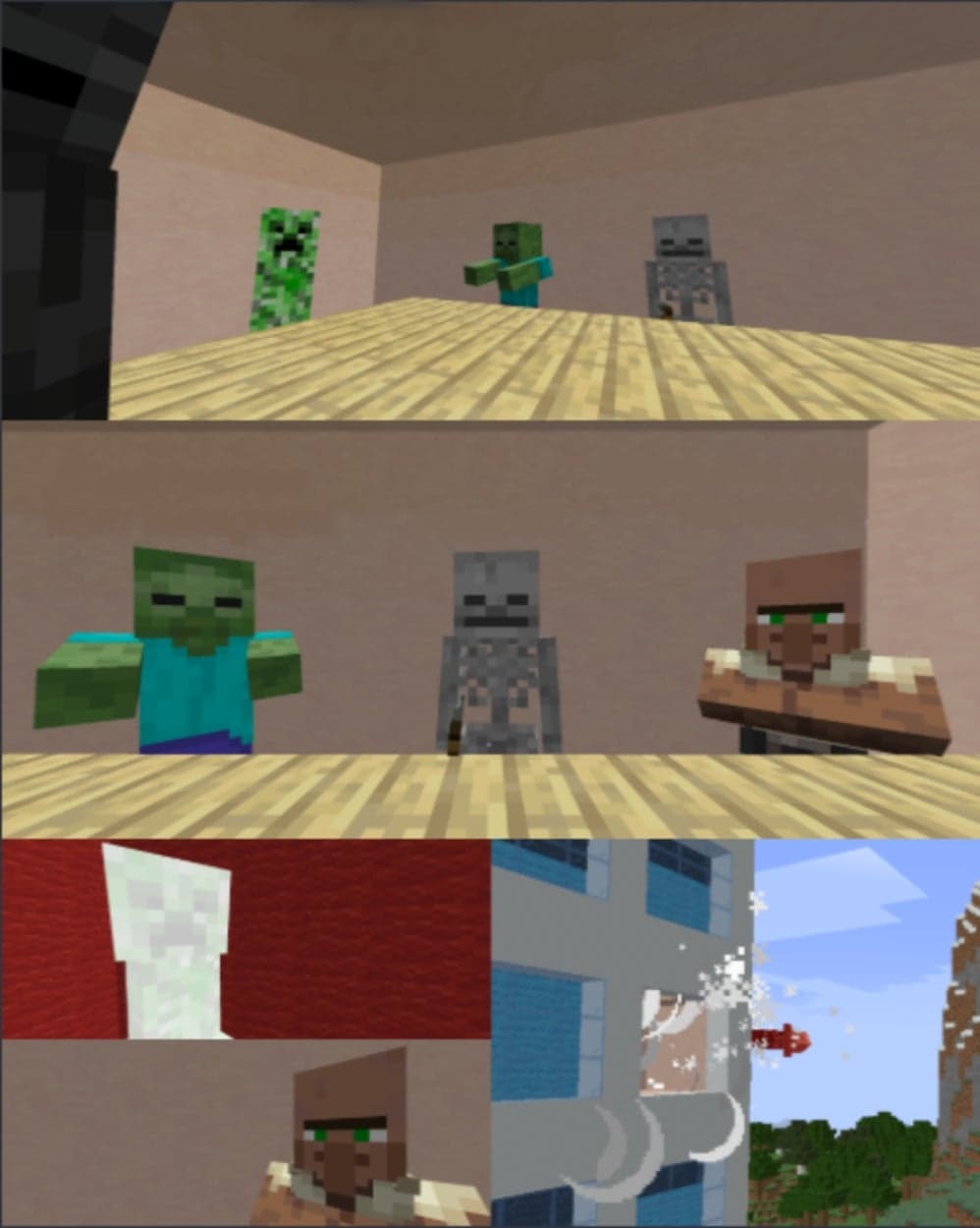 Minecraft boardroom meeting