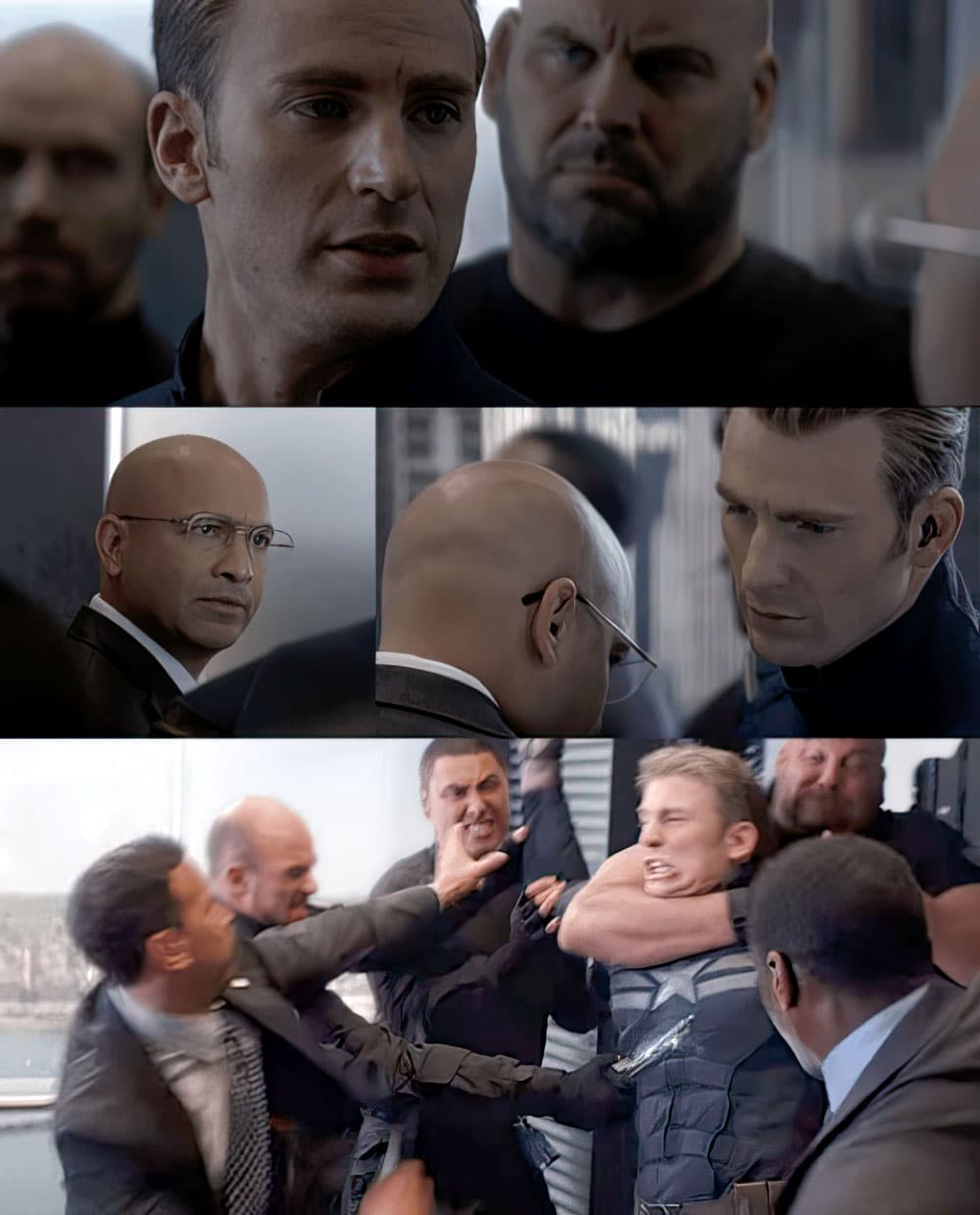 Captain America elevator fight