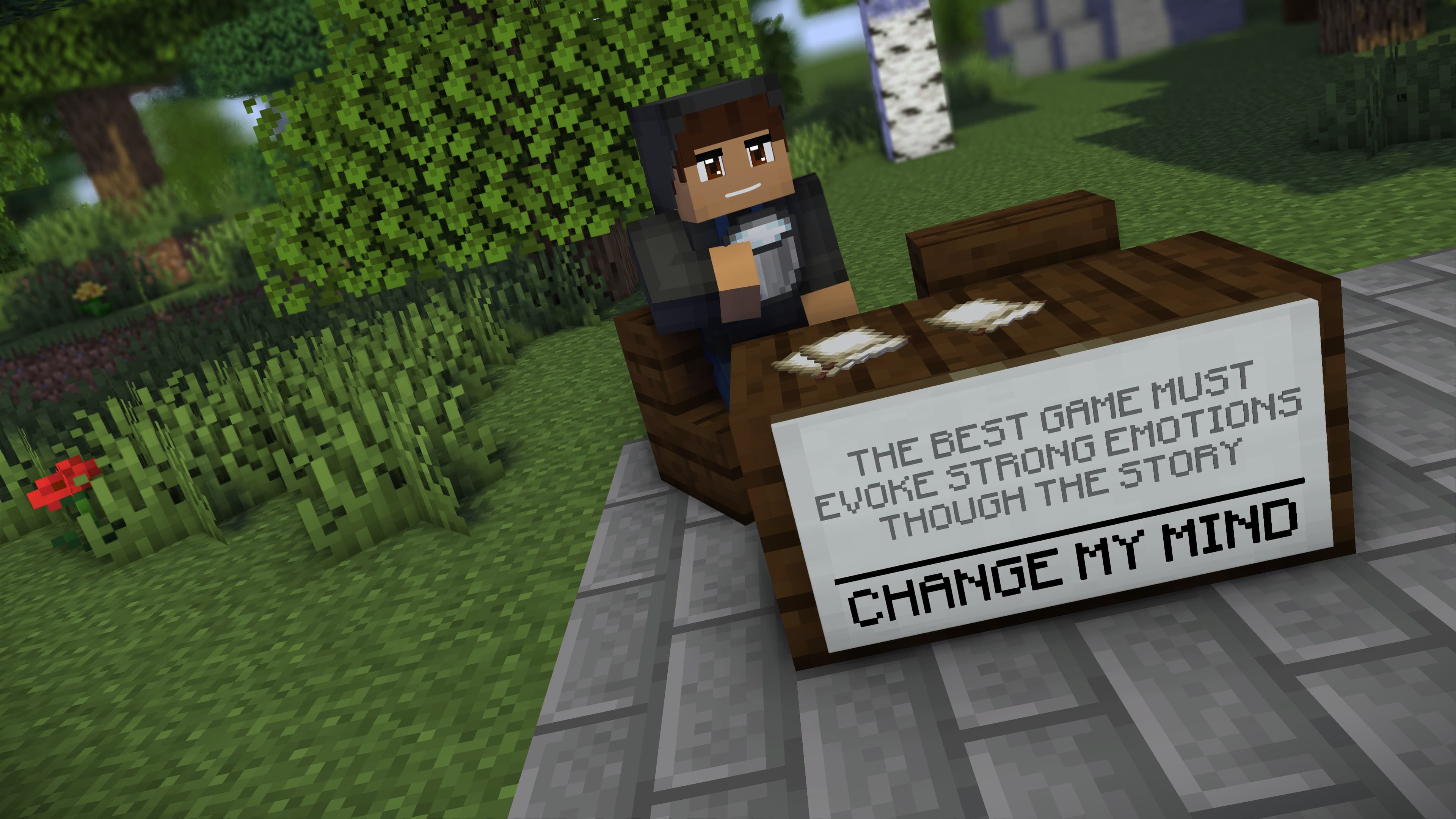 Change my mind template minecraft edition tbc