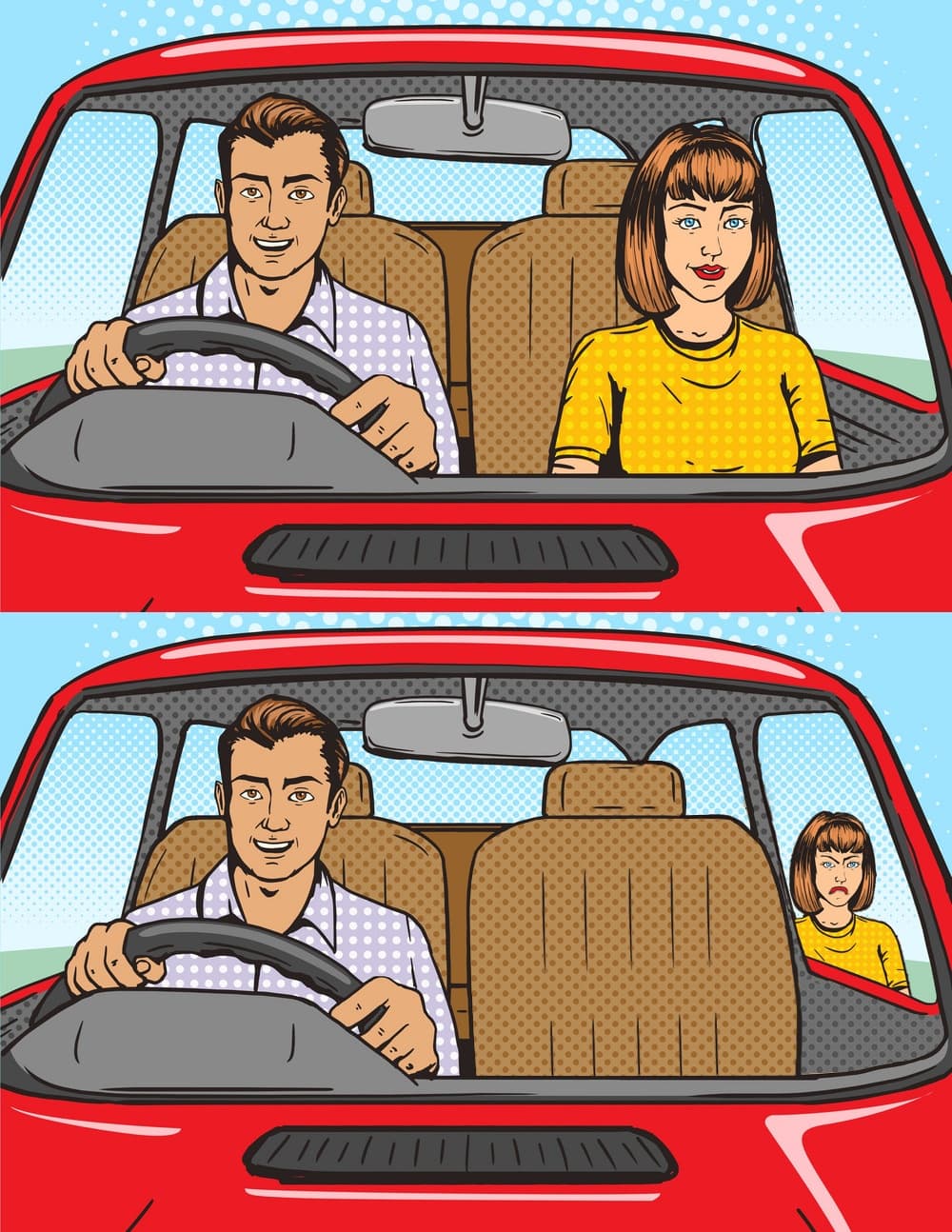 Woman left behind car
