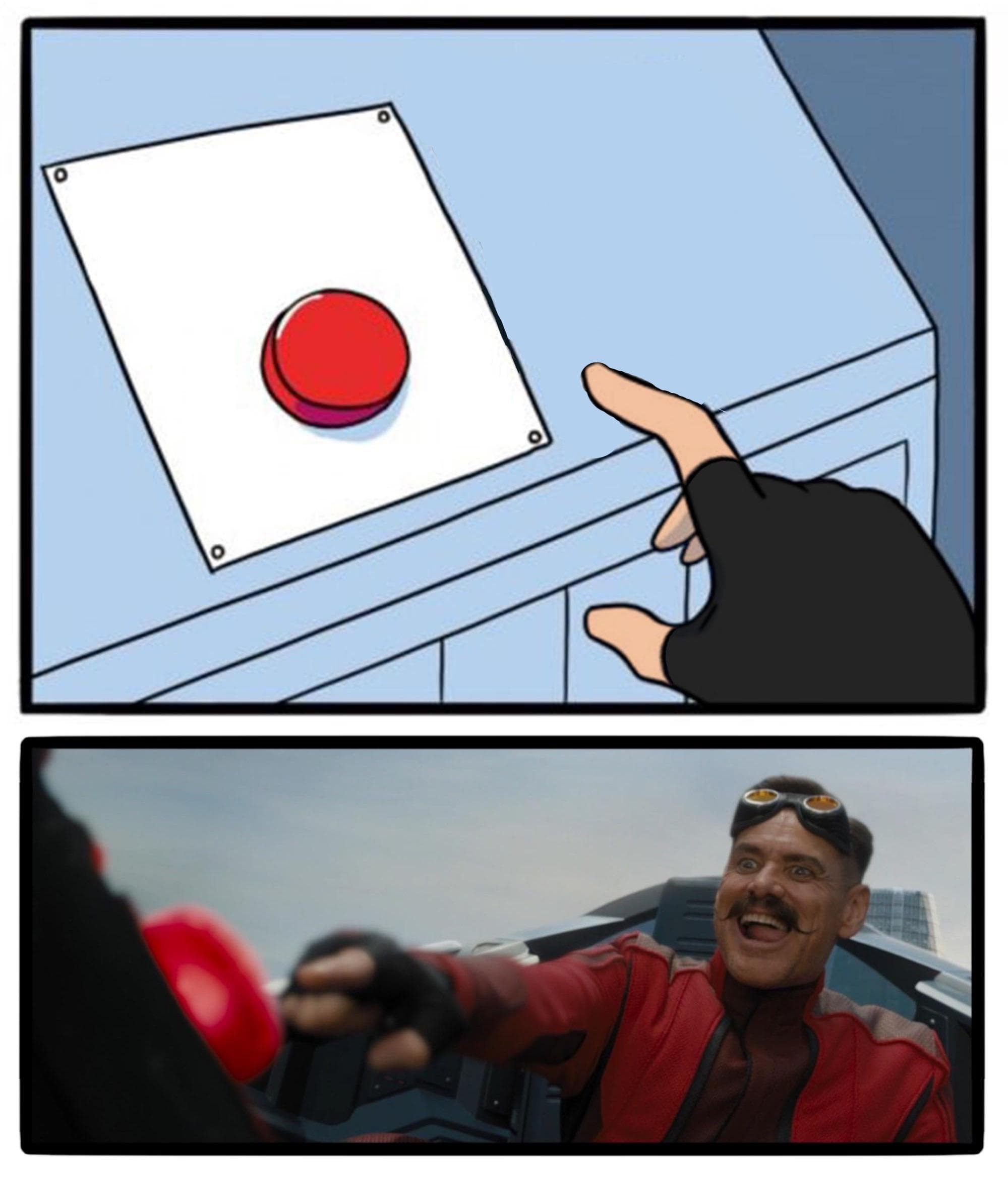 Eggman pressing button
