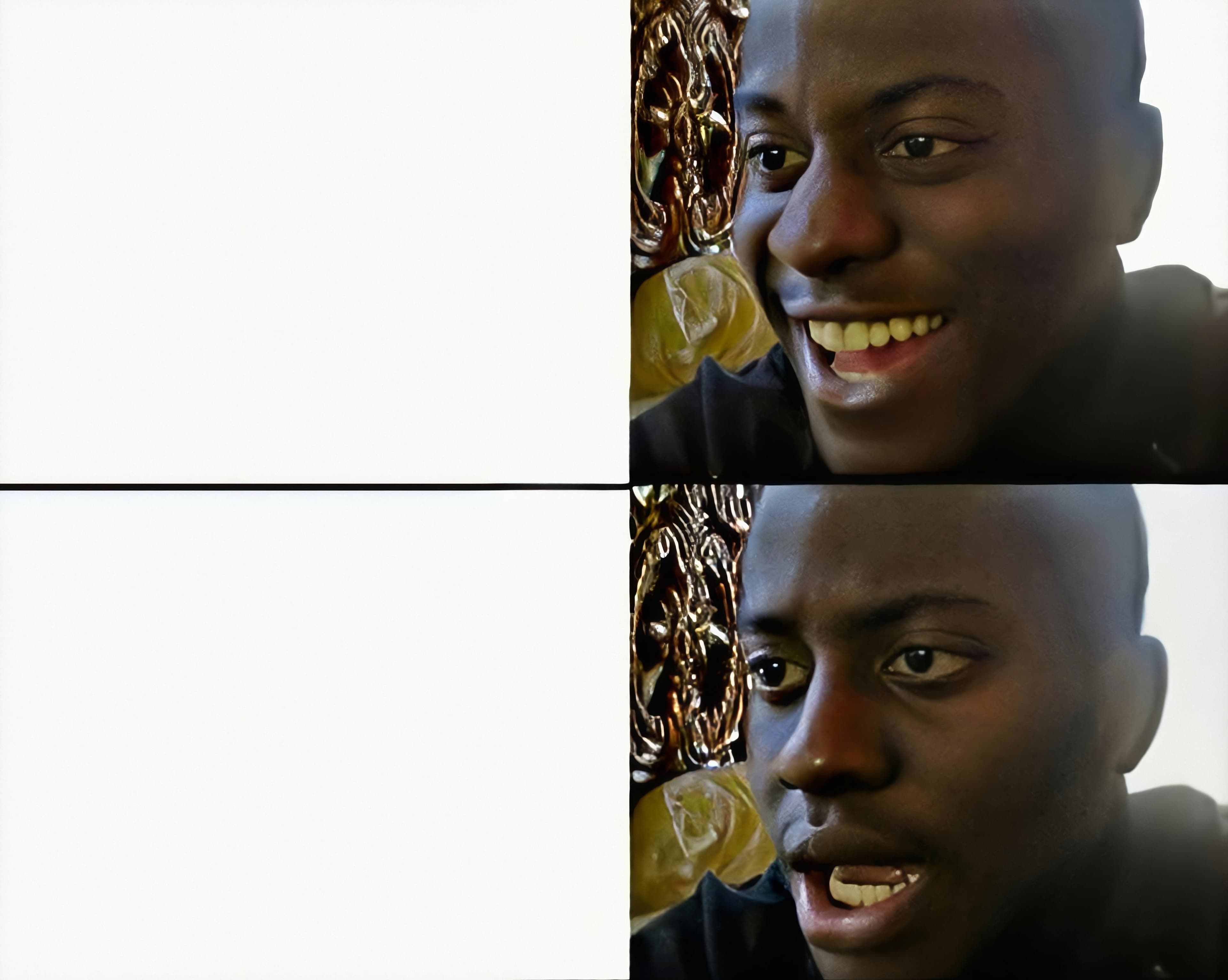 Disappointed black guy