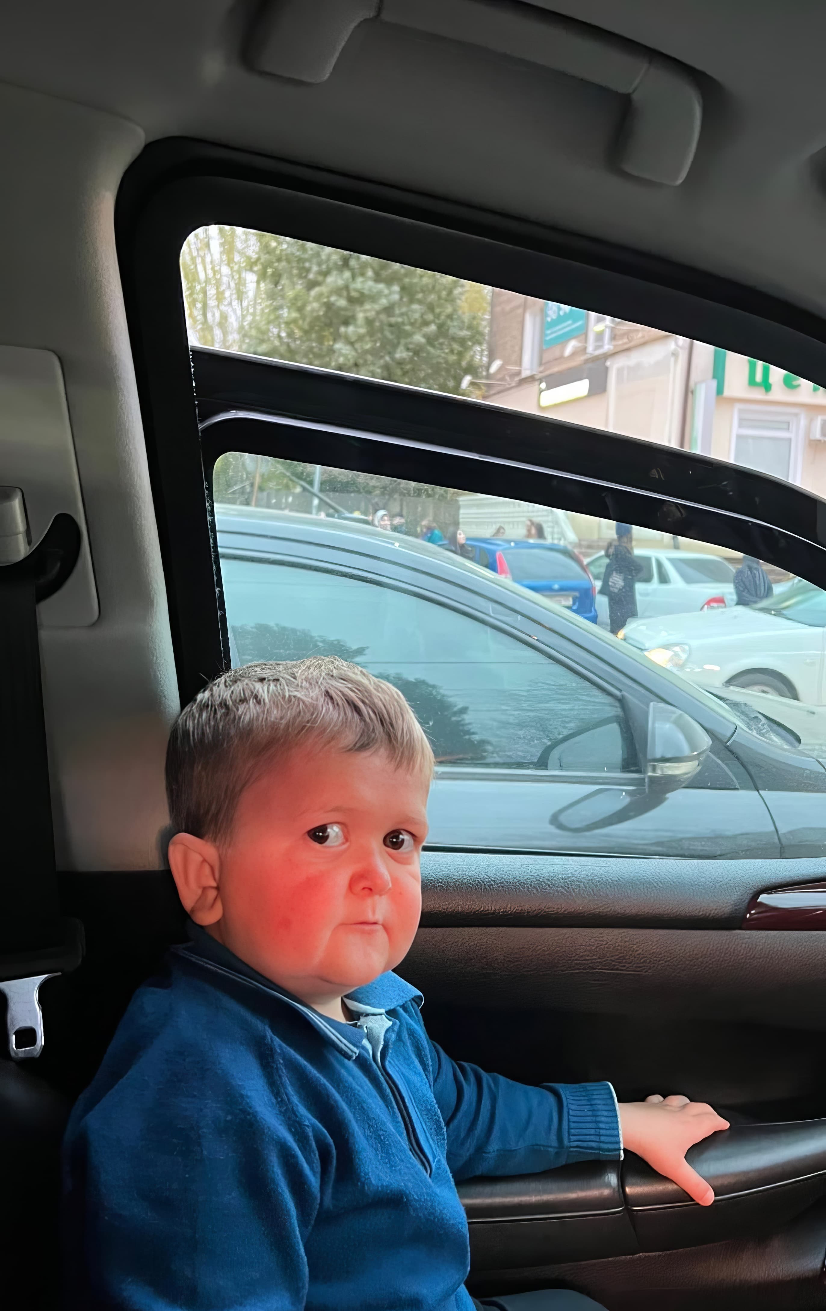 Hasbulla shocked kid car