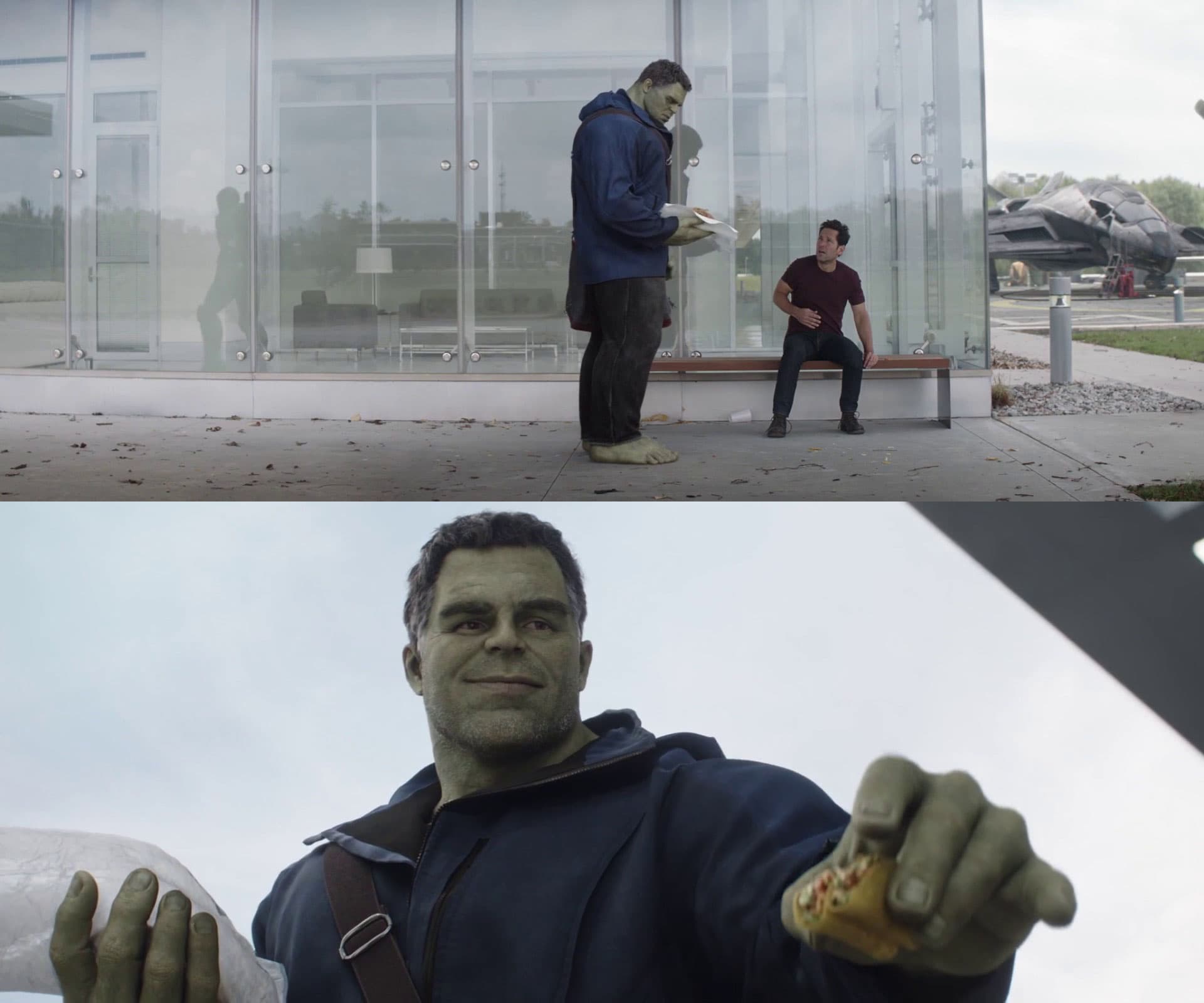 Hulk giving tacos