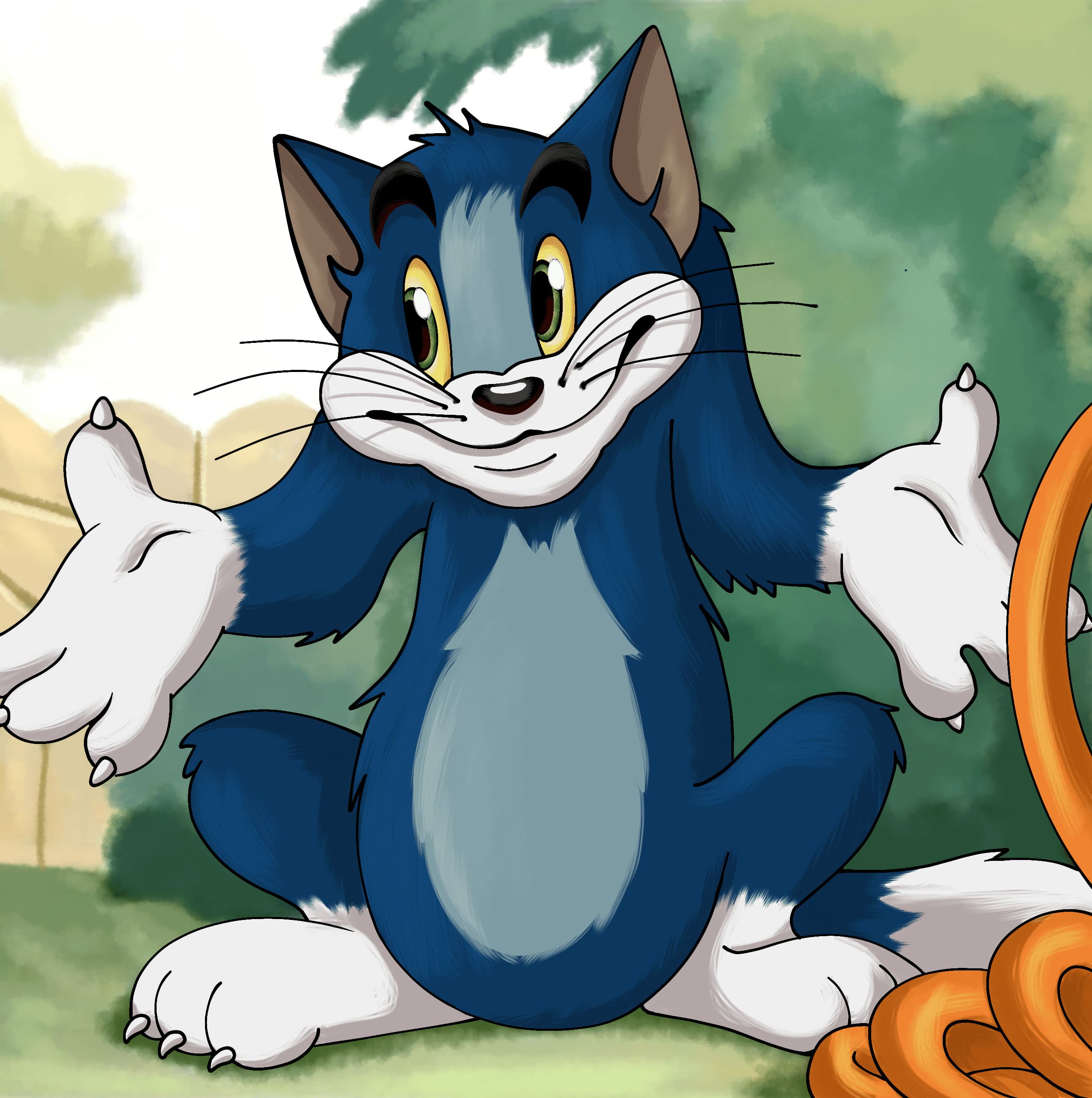Tom shrugging