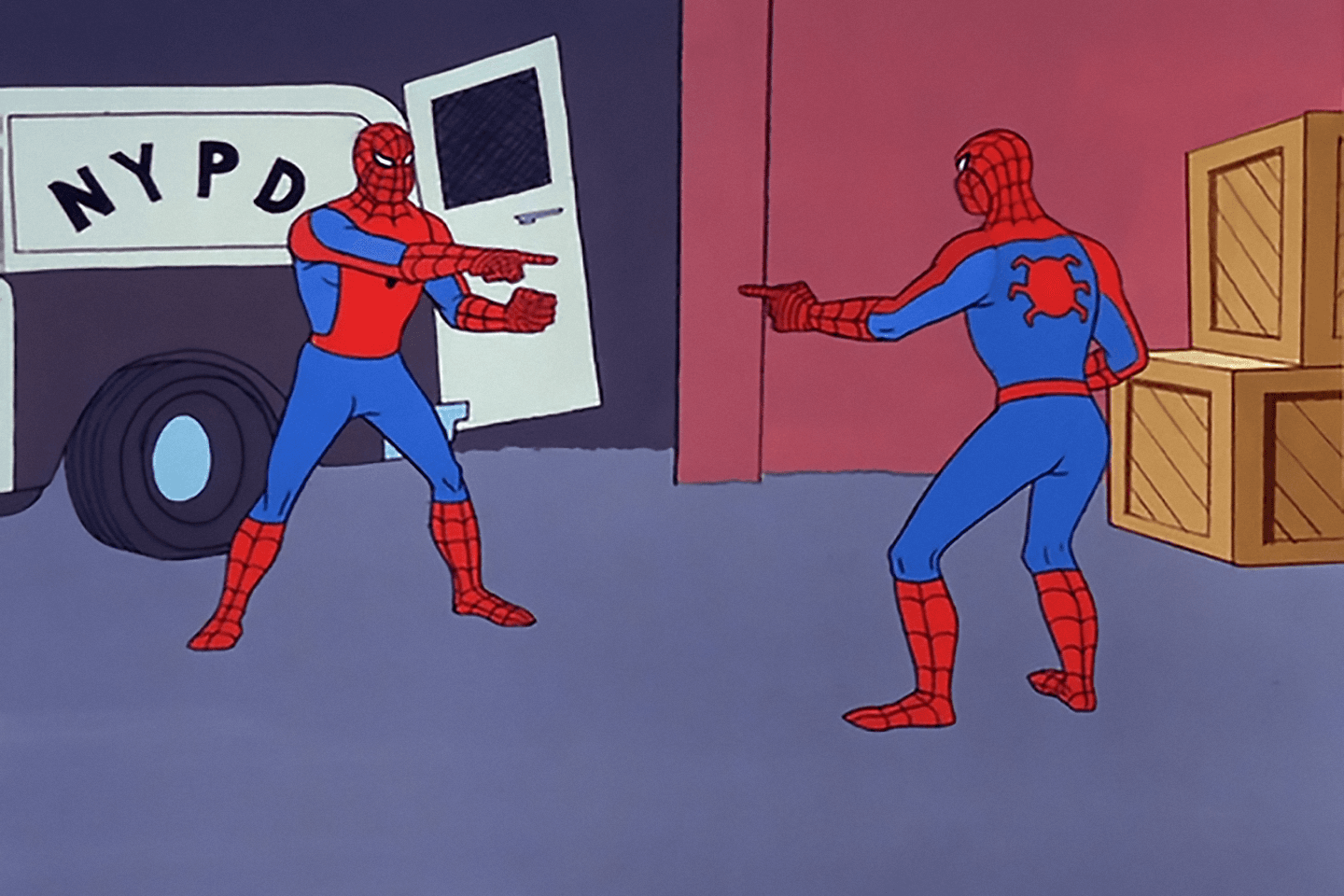 Spider-Man pointing