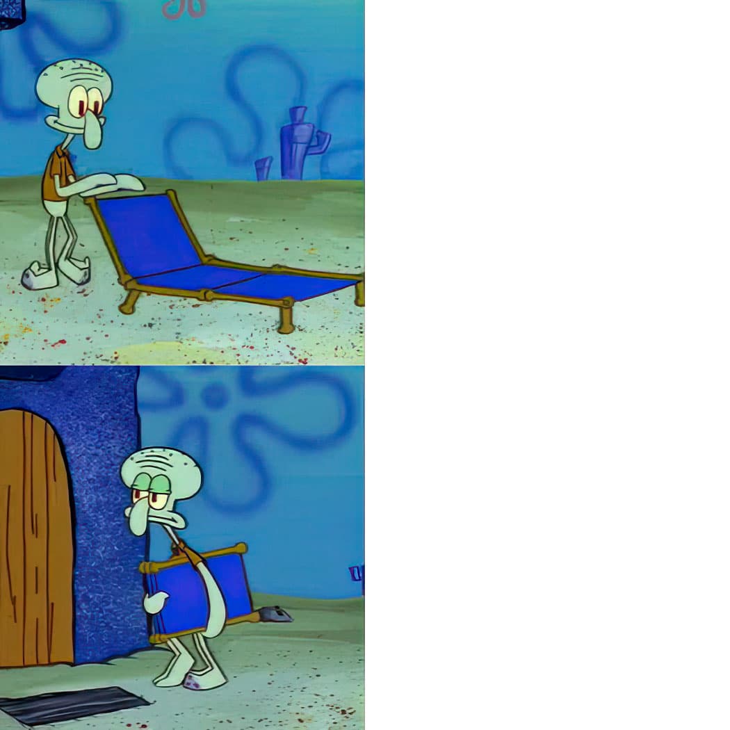 Squidward lawn chair