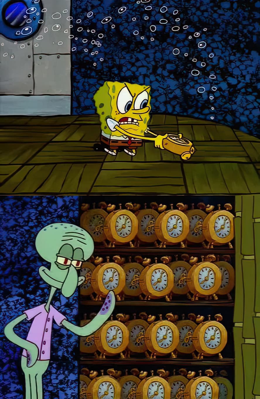 SpongeBob alarm clock Squidward