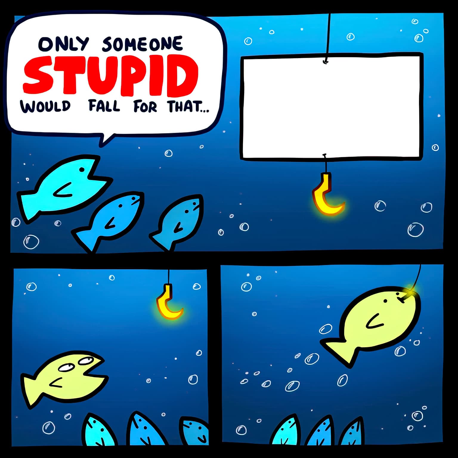 Only someone stupid fish