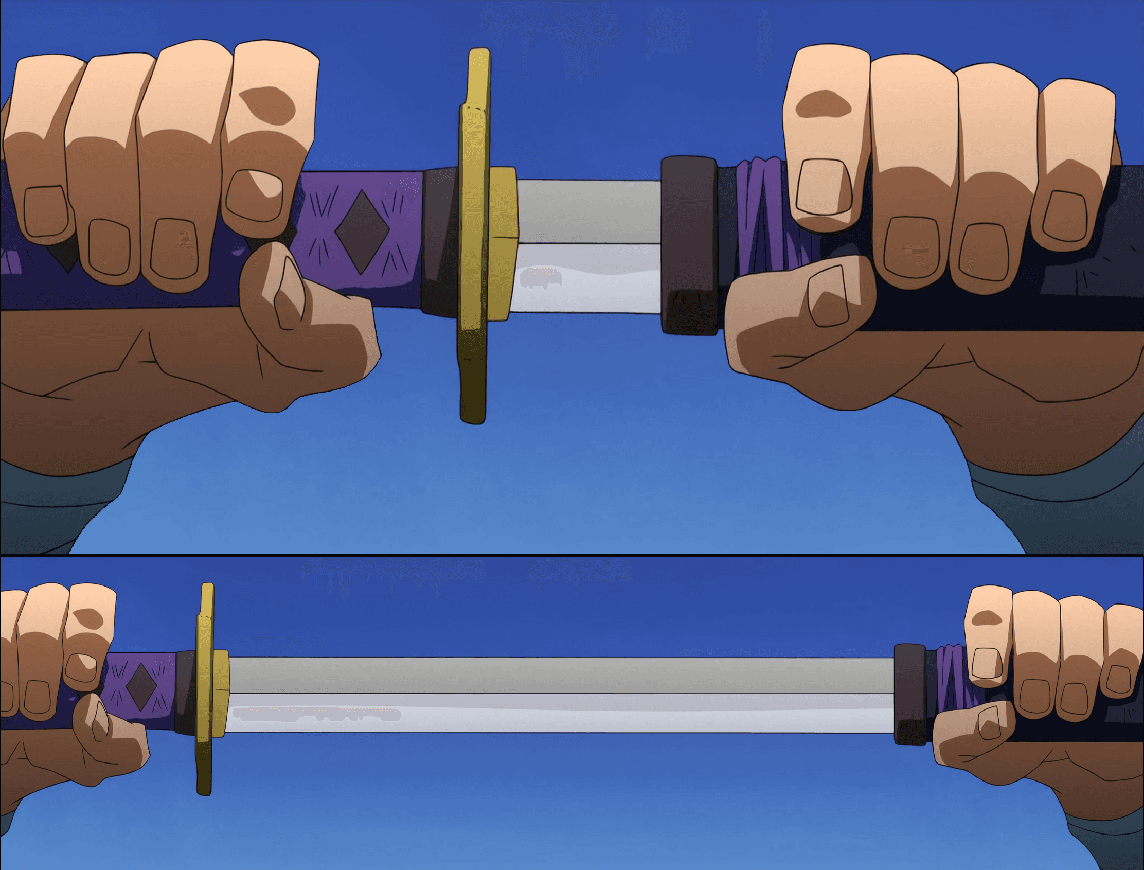 Kamina unsheathing sword