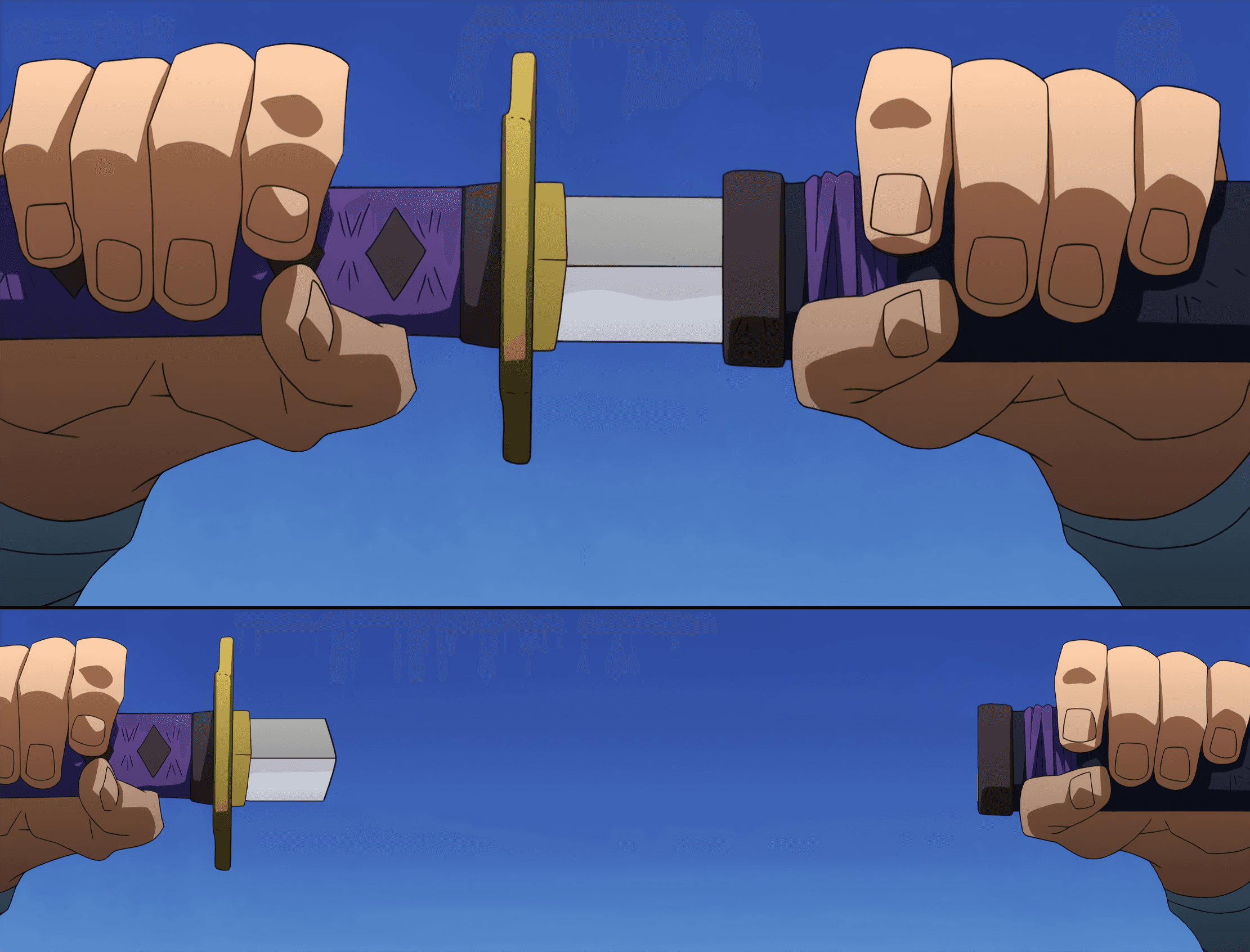 Gurren Lagann unsheathing sword