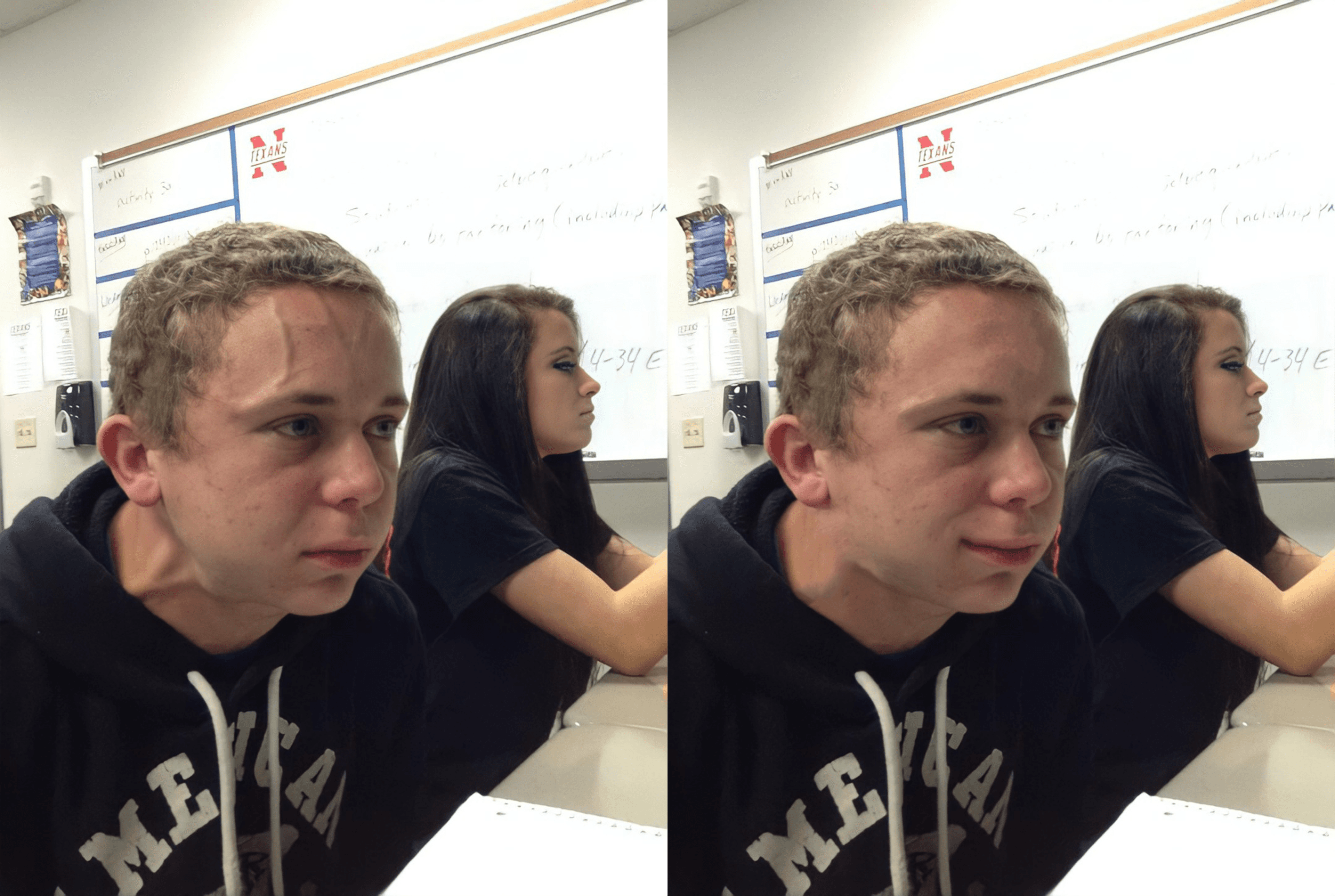 Trying not to laugh