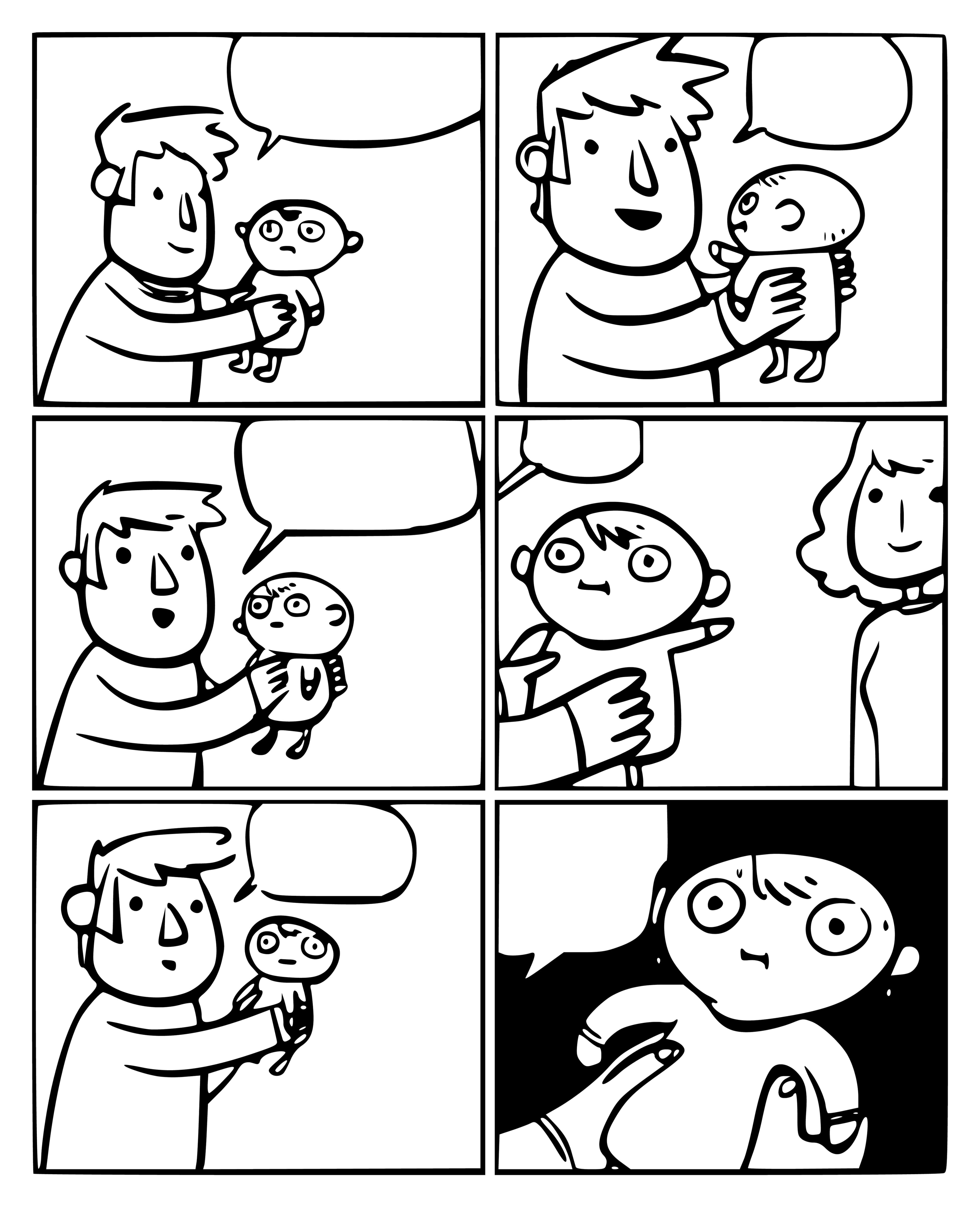 Baby walking away from parent