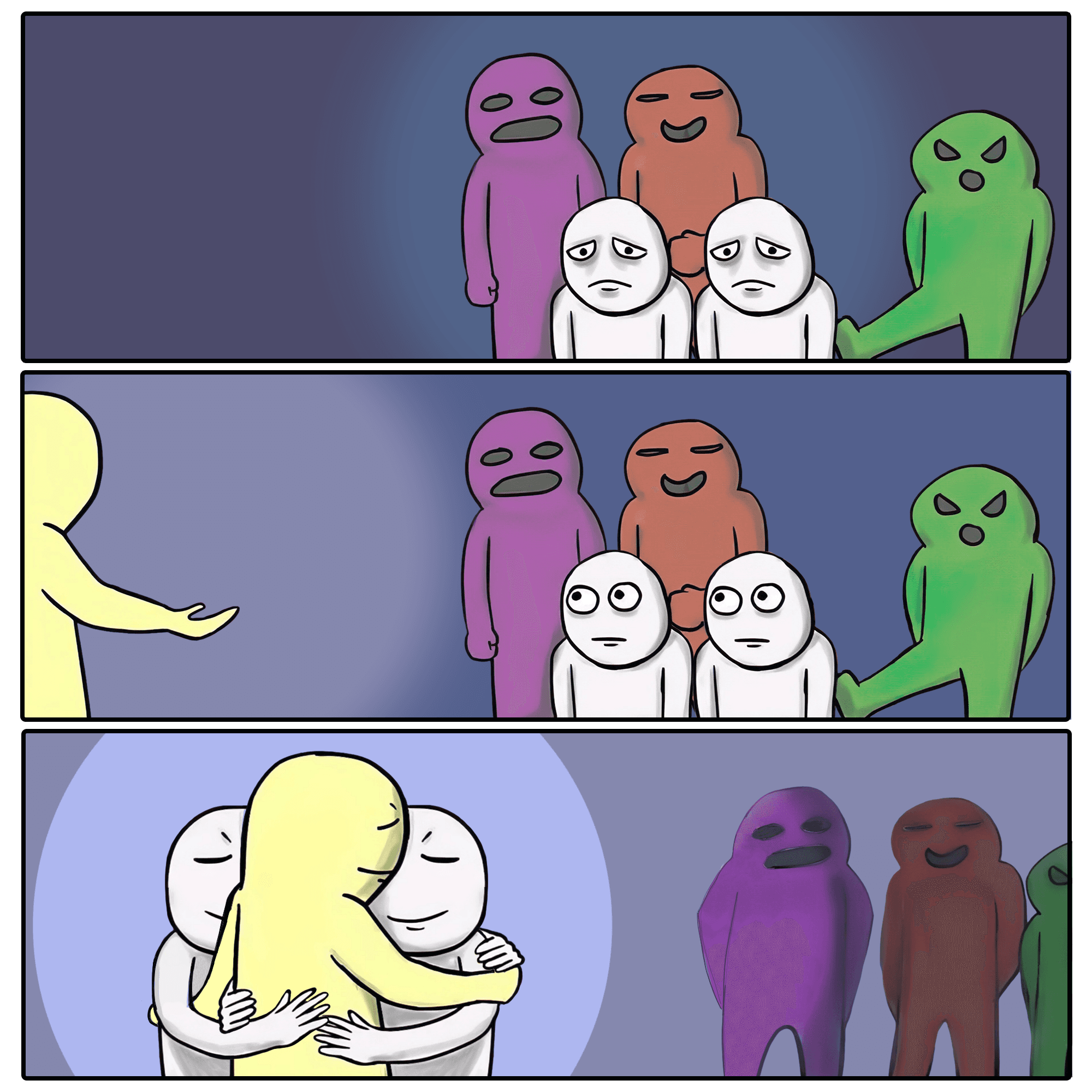 Group hug beat up