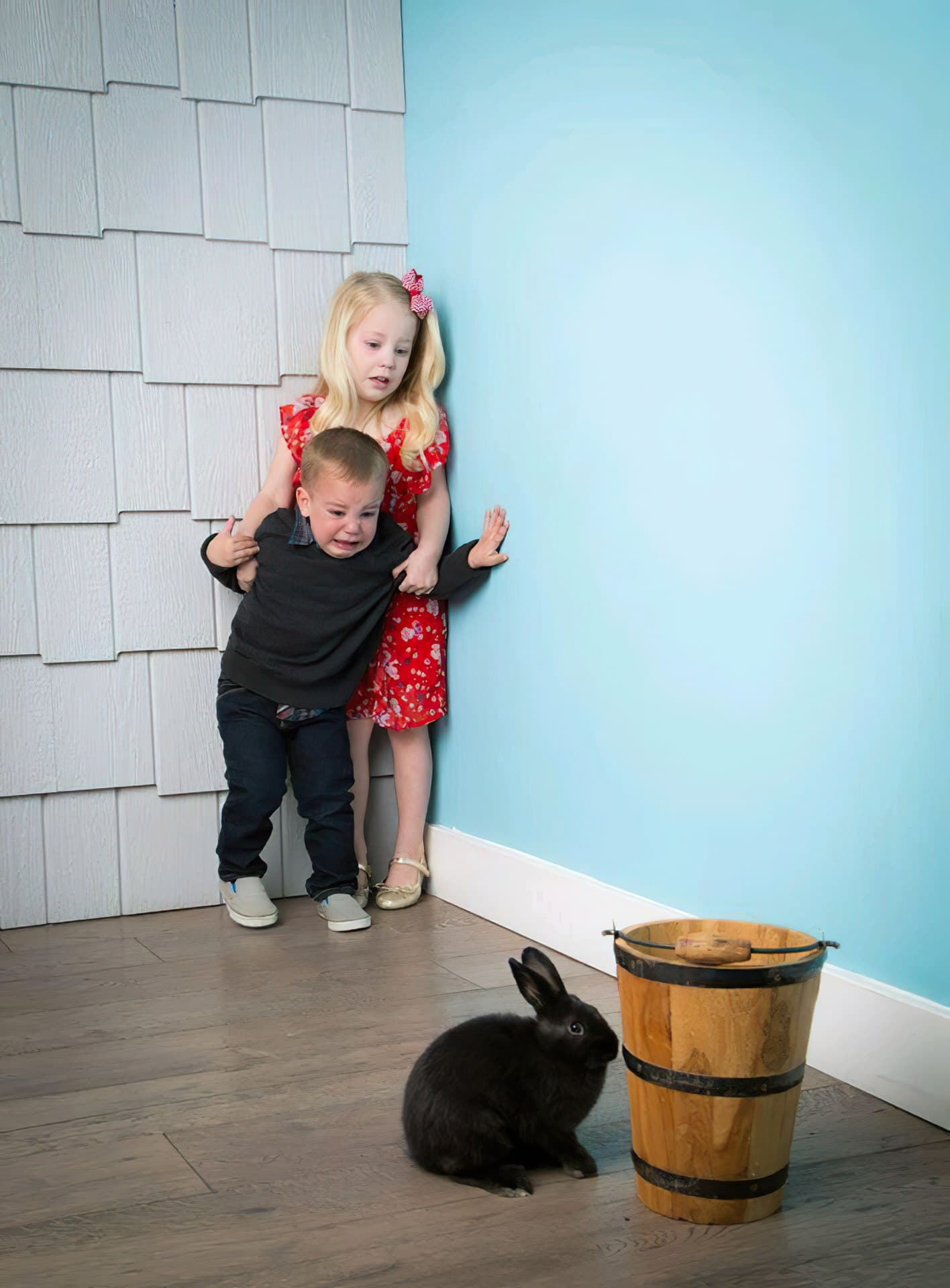 Kids scared of rabbit