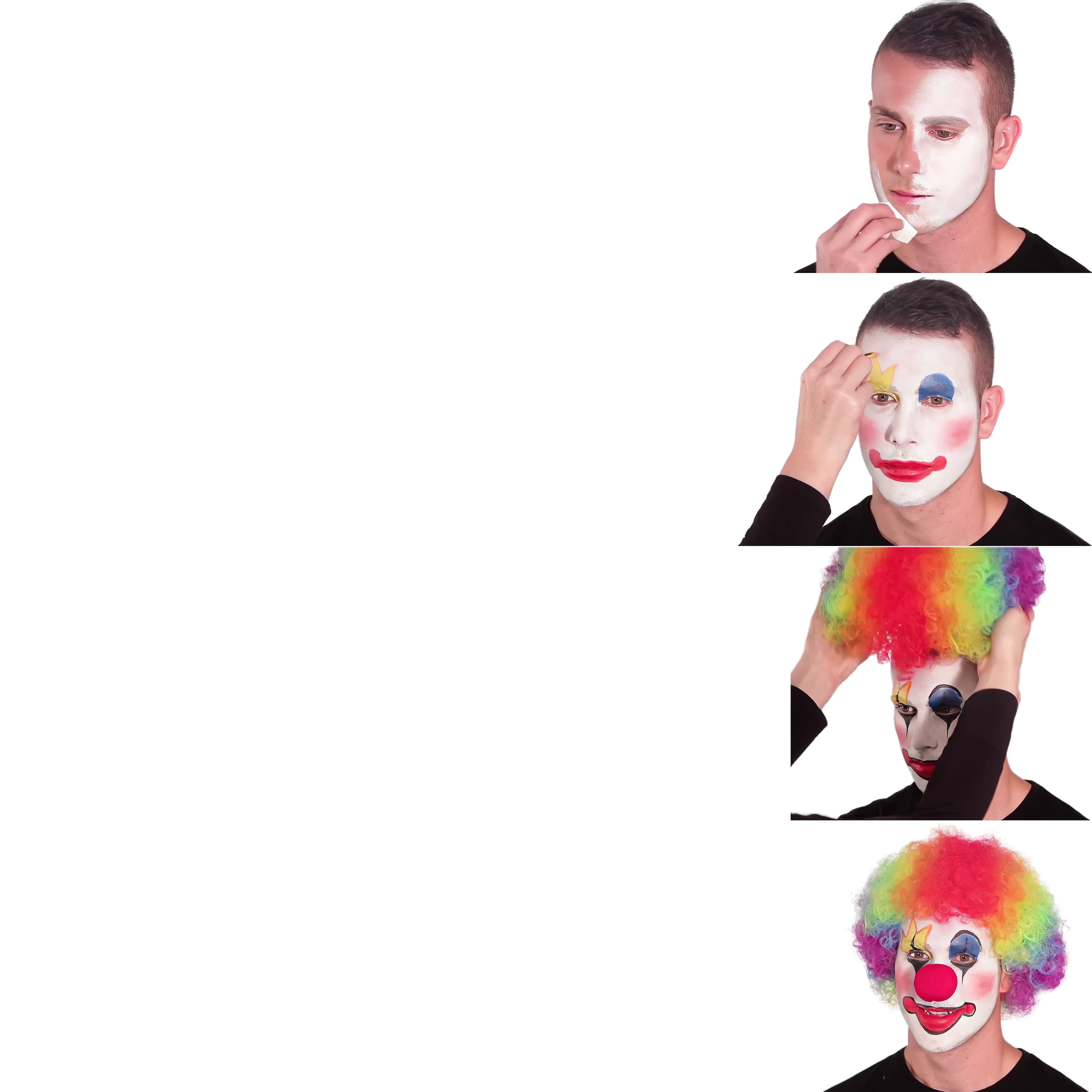 Clown makeup small transparent