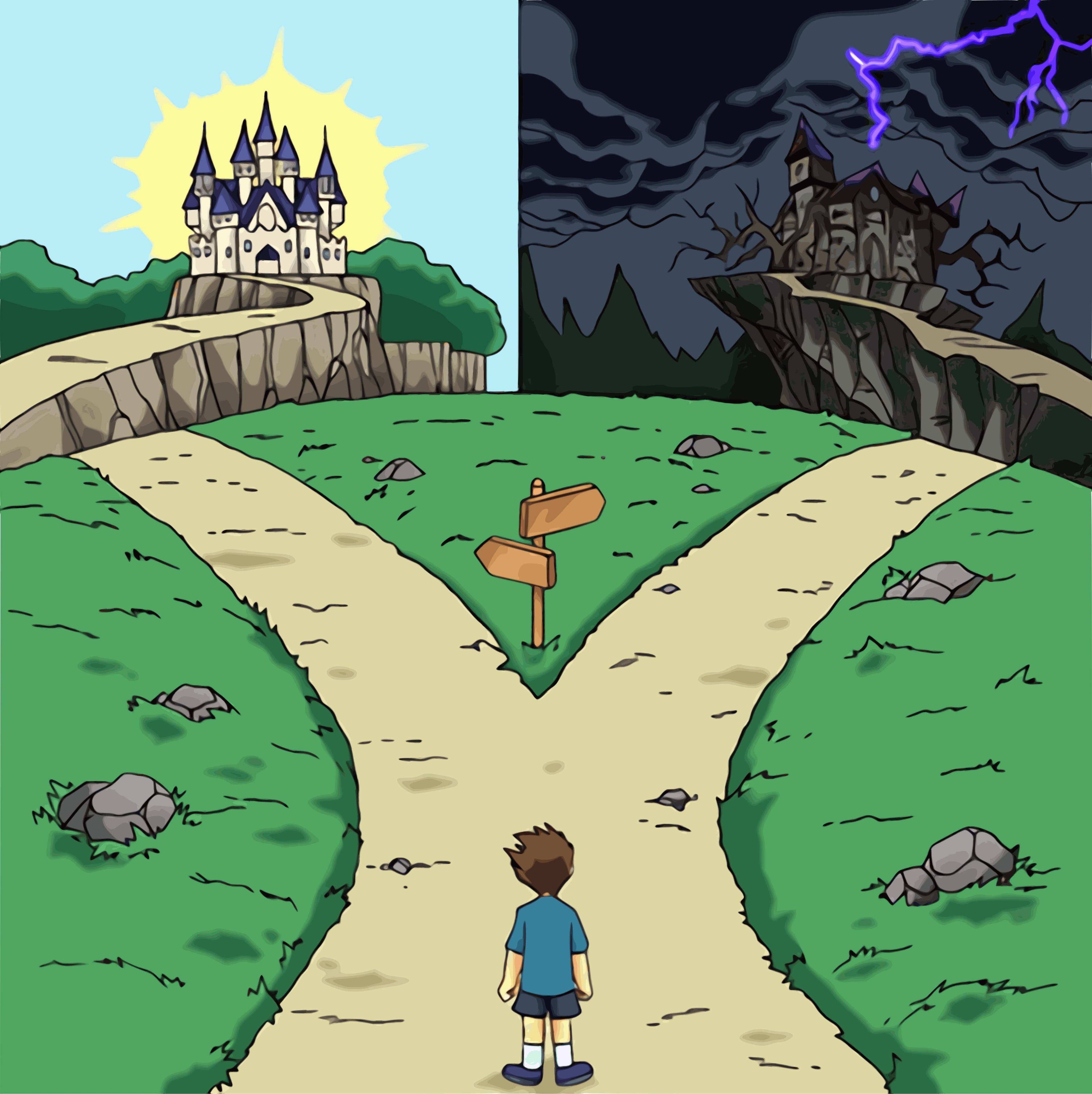 Dramatic crossroads chemins