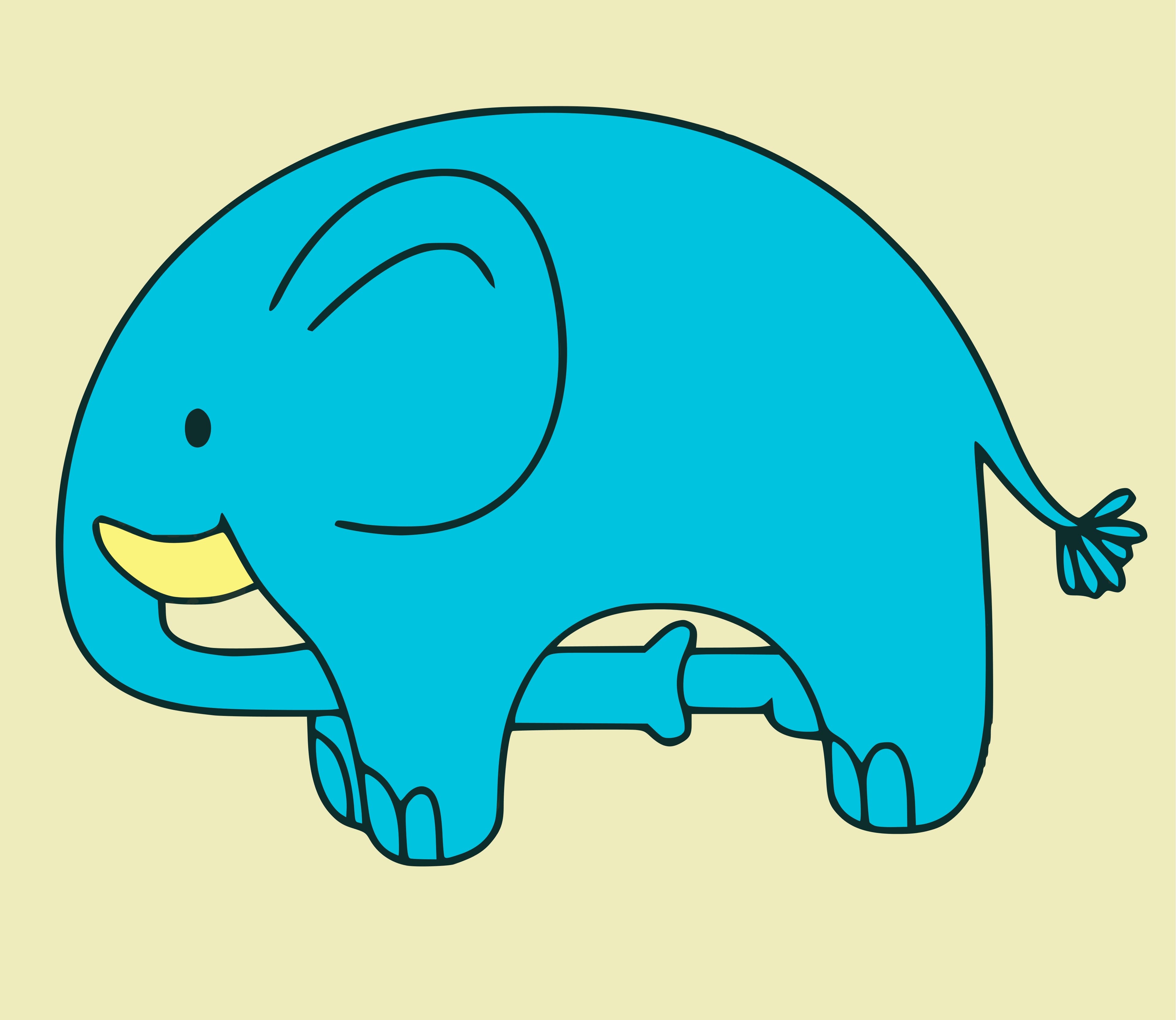 Elephant sucking itself