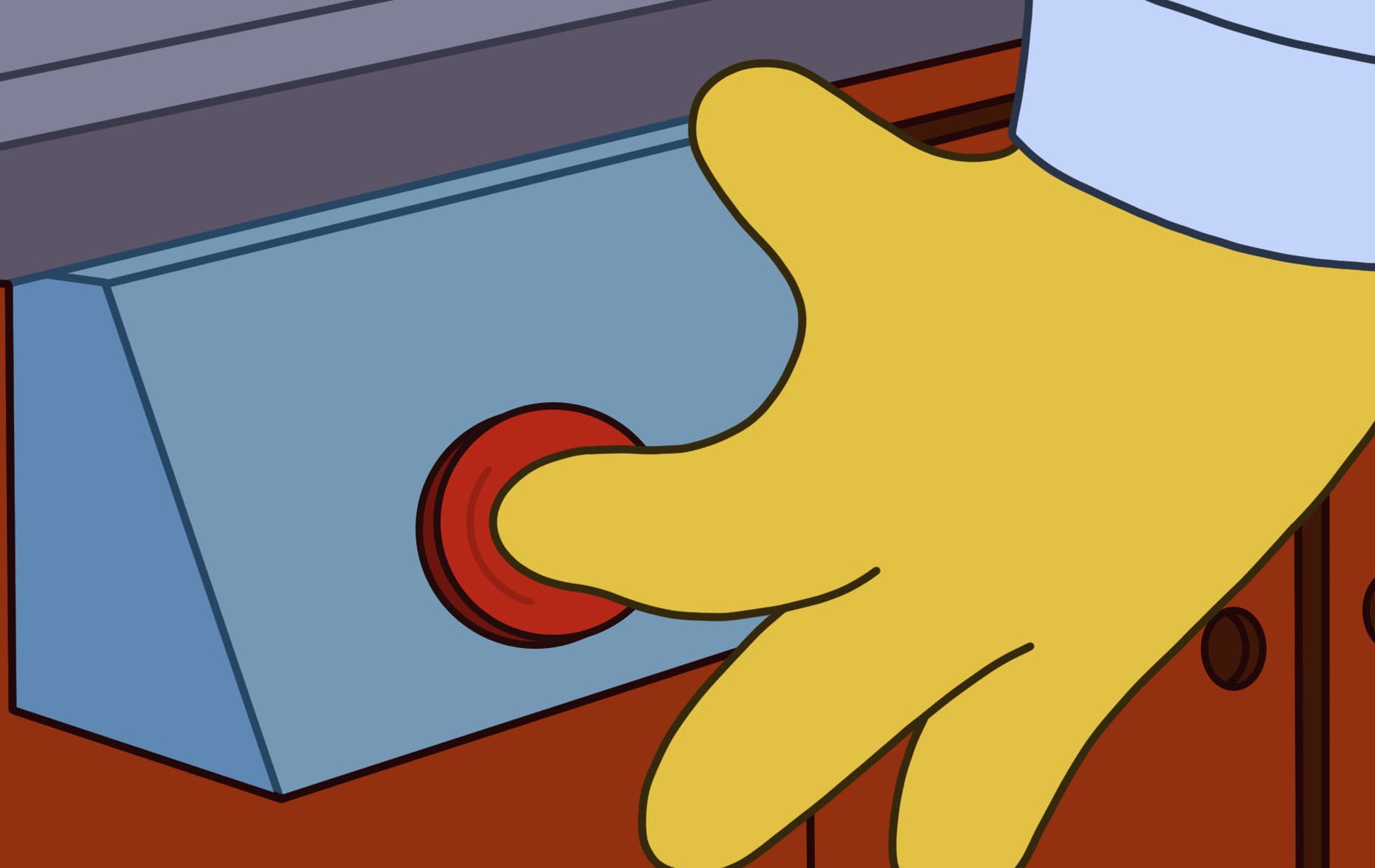 Homer Simpson pressing button