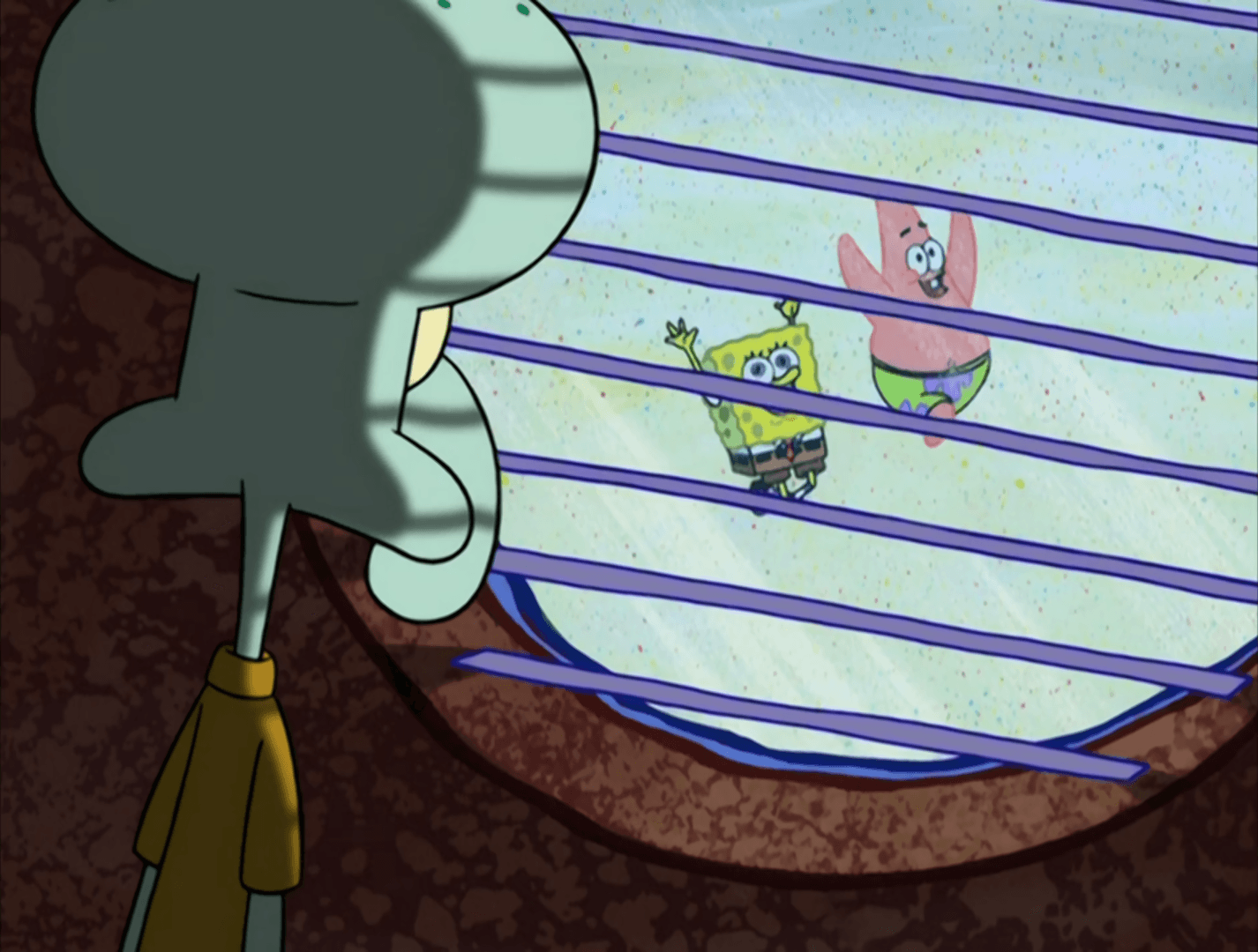 Spongebob carlo looking window