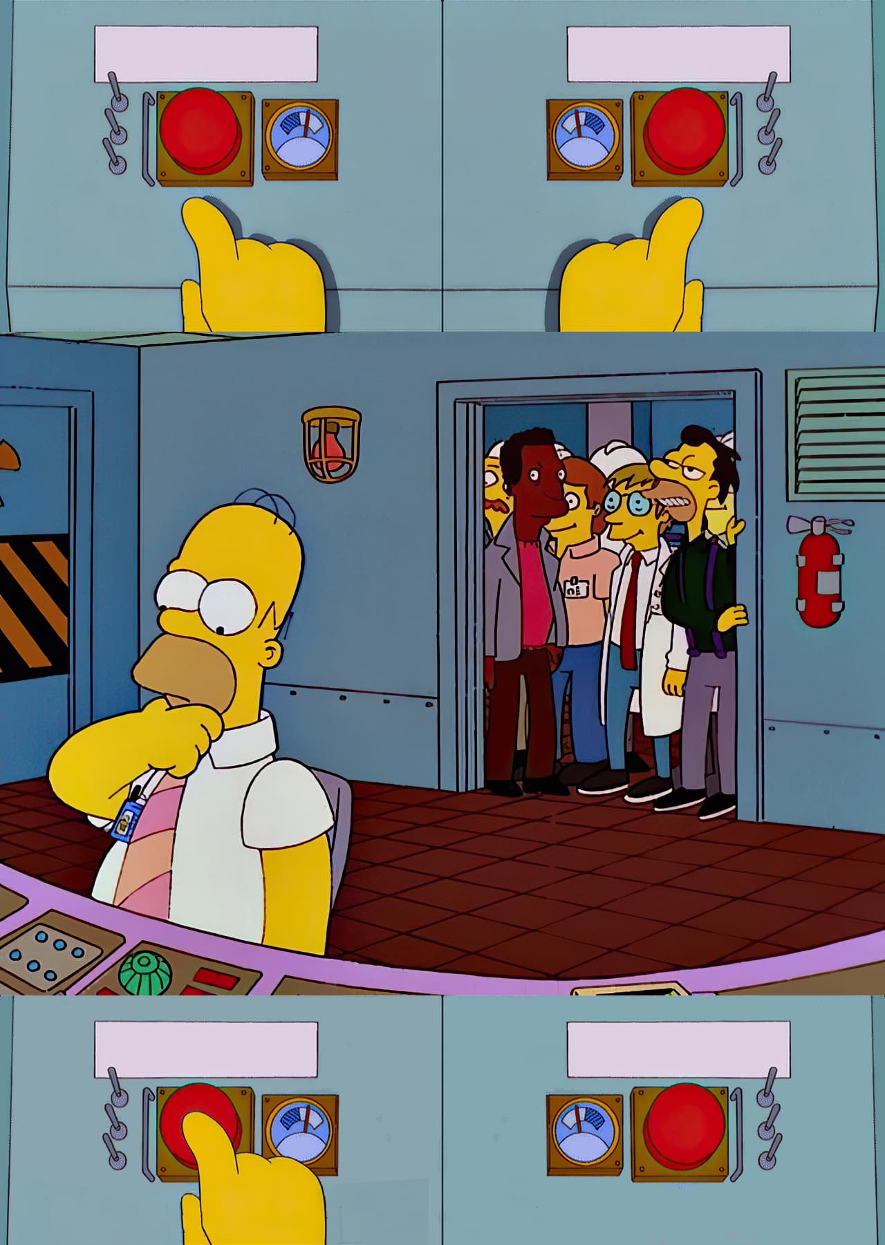 Homer Simpson two buttons